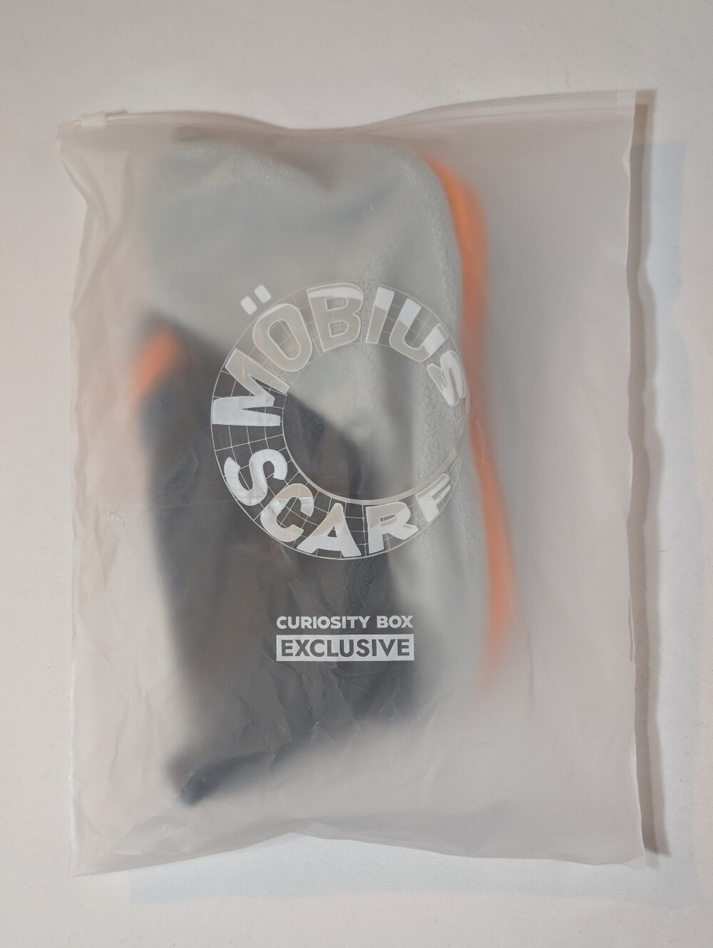 New Continuous Loop Scarf Möbius Strip VSauce Curiosity Box Gray Grey Orange